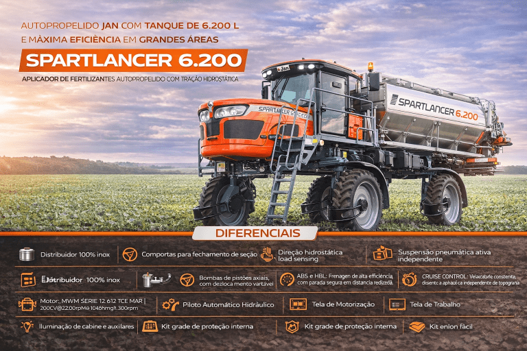 Distribuição Autopropelido Spartlancer 6.200 JAN