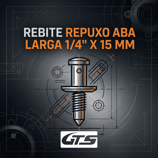 REBITE REPUXO ABA LARGA 1/4" X 15 MM 0902500001